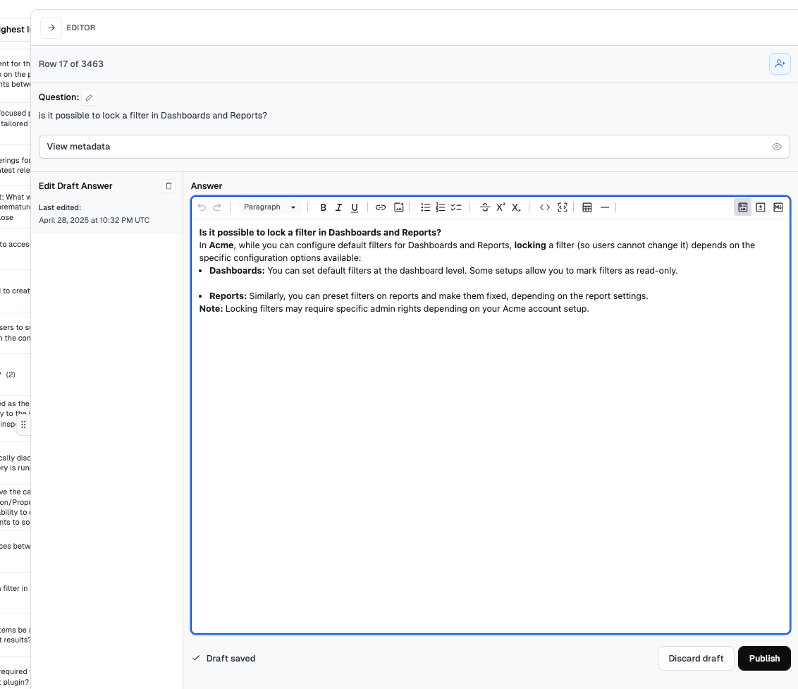 AI-Suggested Answers Interface